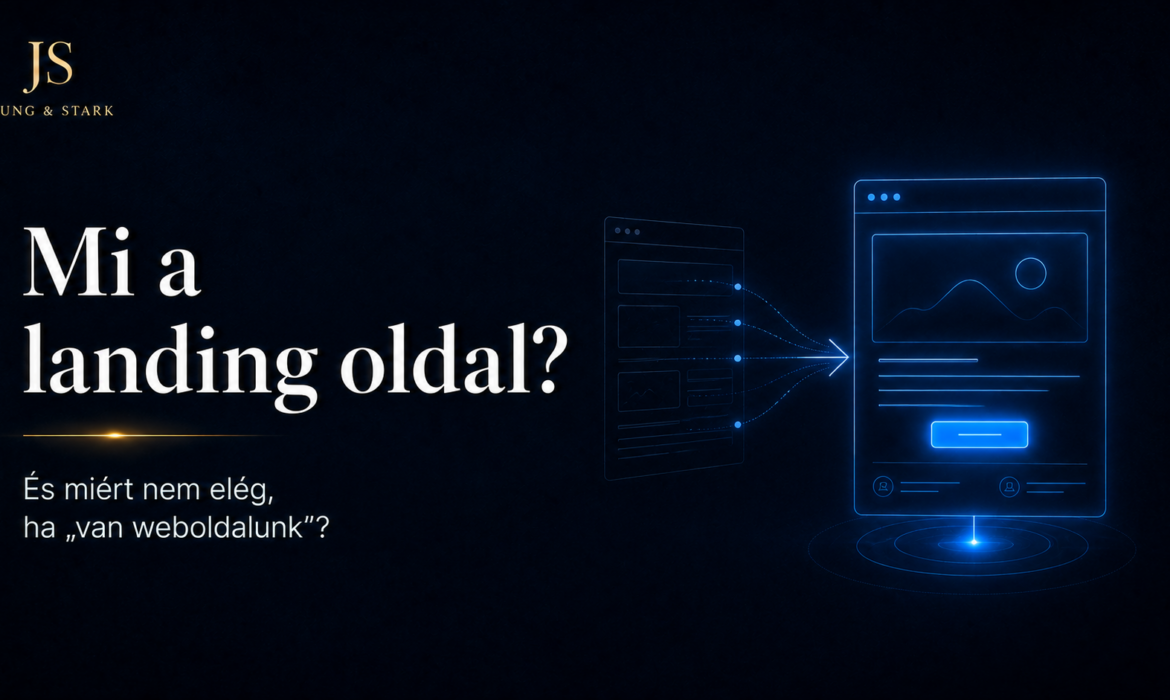 Mi a landing oldal, és miért nem elég, ha „van weboldalunk”?