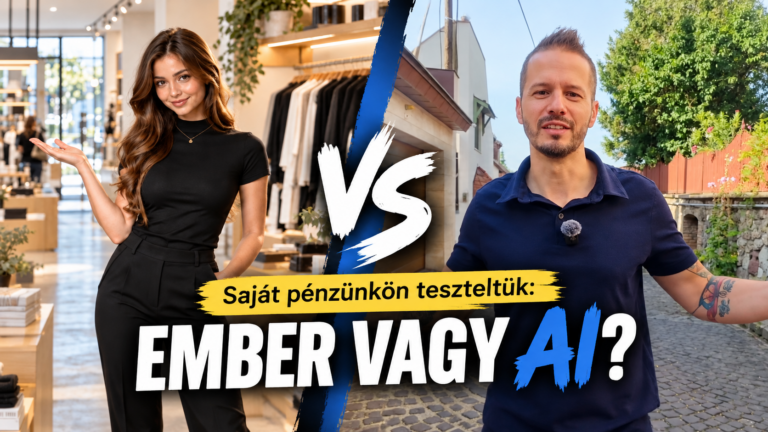 AI-videó vagy élő ember a hirdetésben? Kipróbáltuk saját pénzünkön – és a kampánycél döntötte el a győztest